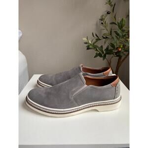 Johnston & Murphy Slip-On Shoes 10.5M Gray Suede Casual Smartcore Academia